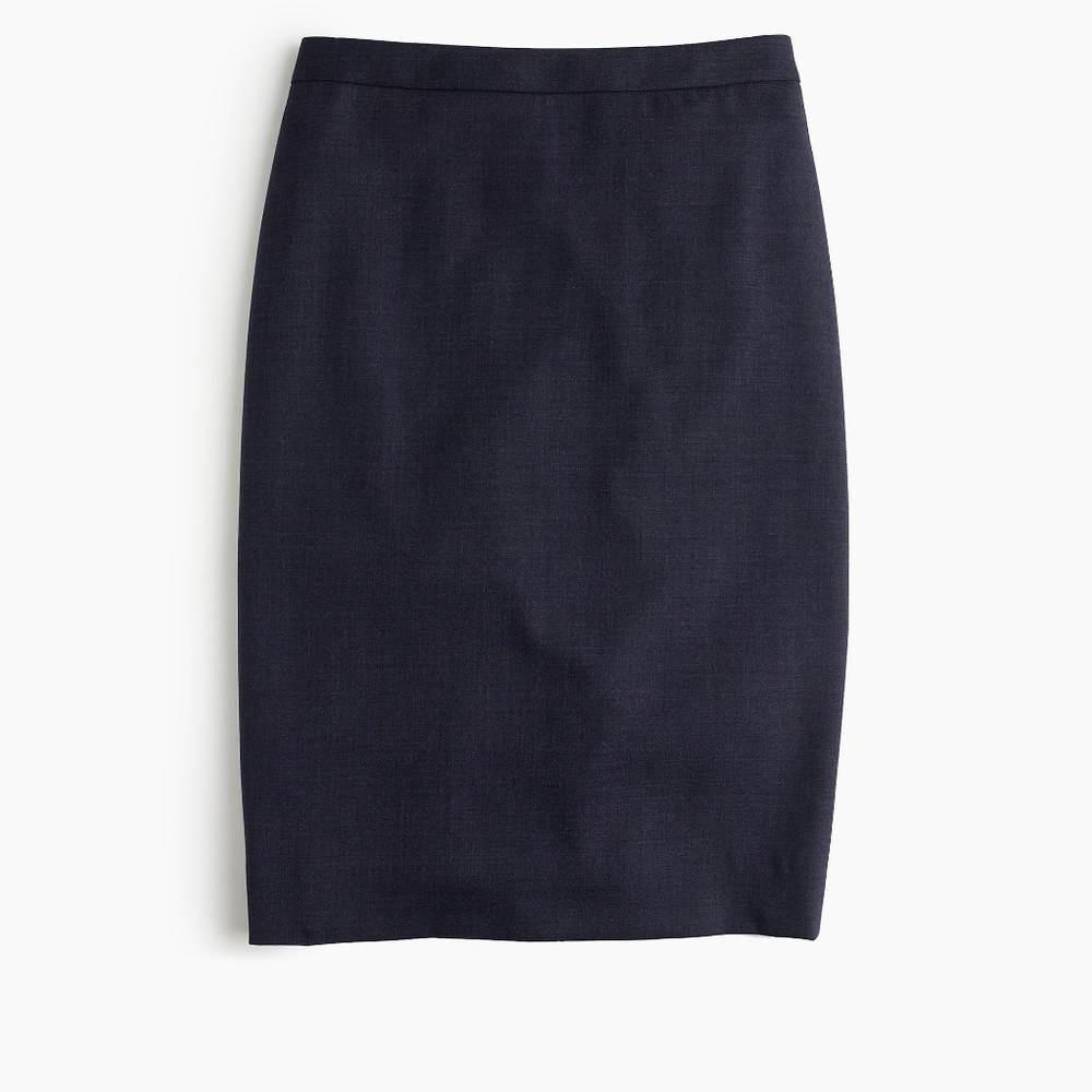 Petite sz 8 J. Crew super 120s navy skirt